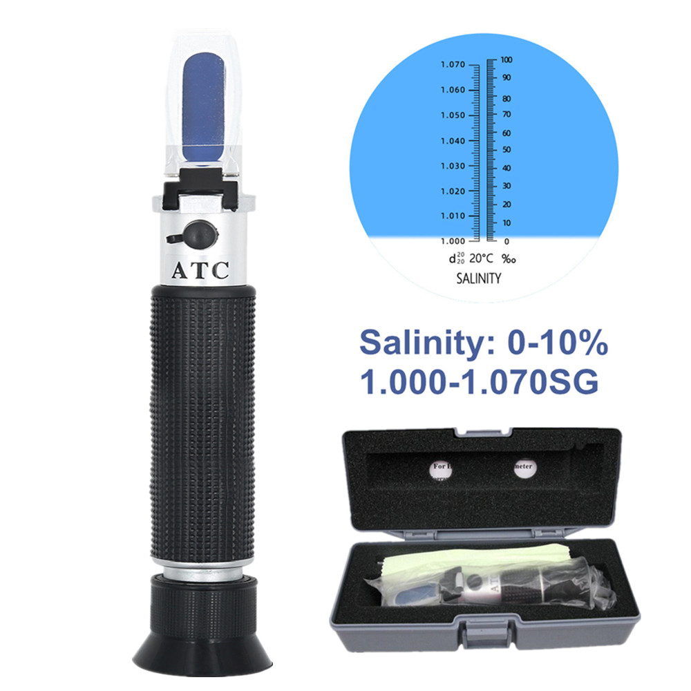 Refractometer Salinity - Handheld Zoutgehalte Refractometer Zeezout WatermeterConcentratie 1.000-1.070SG
