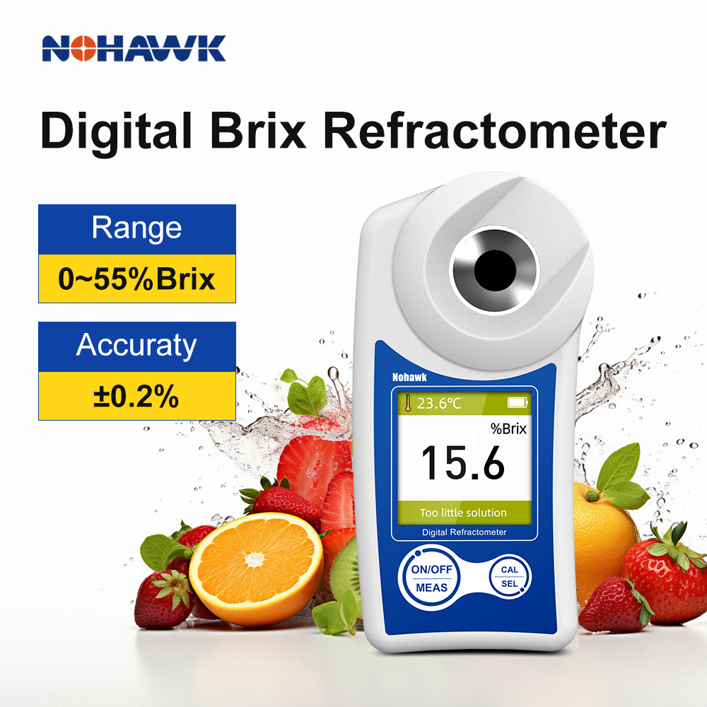 Refractometer Salinity - Nohawk Nieuwe digitale Brix-refractometer met automatische