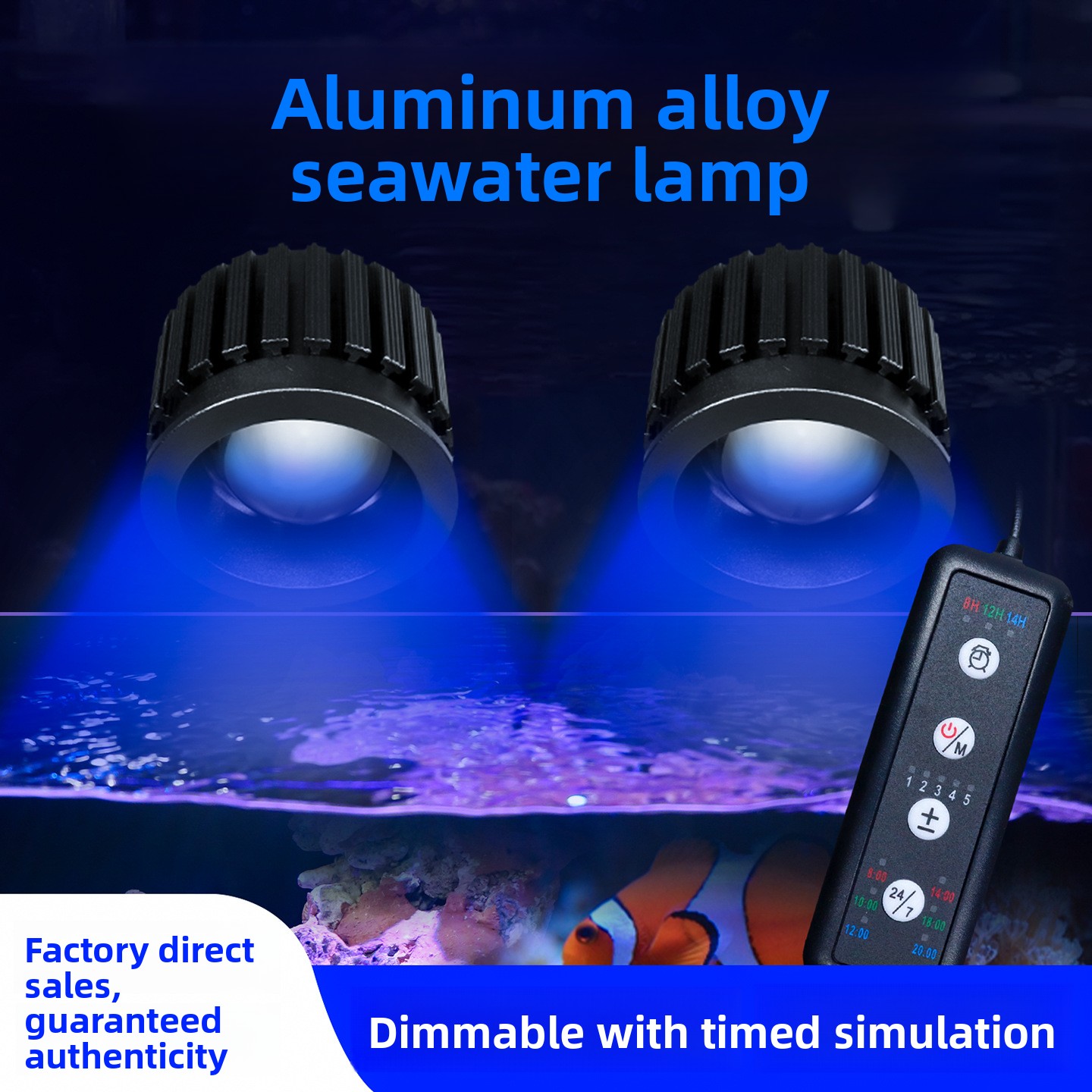Marine Aquarium Led Lights - Diepzee spectrale intelligente koraallamp met UV-geëxciteerde